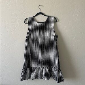 J.crew Black and White Gingham Dress